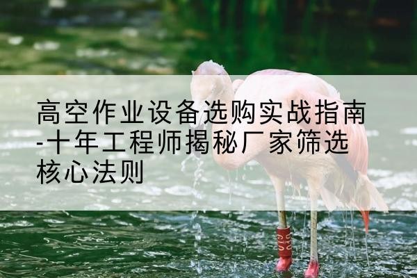 清流剪叉式升降机厂家-高空作业设备选购实战指南-十年工程师揭秘厂家筛选核心法则
